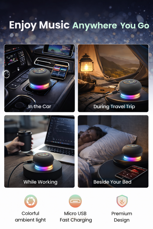 Large Suction Cup Waterproof Bluetooth Speaker