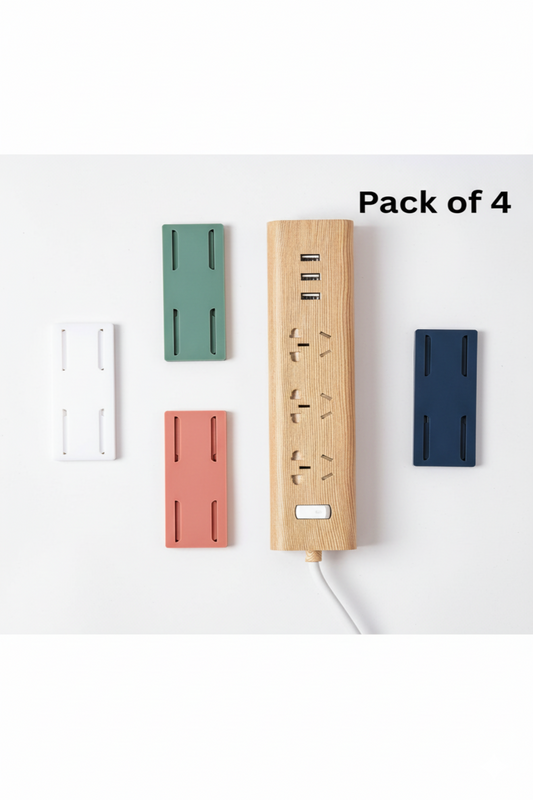 Self Adhesive Power Strip Holder (Pack of 4)